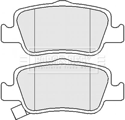 BORG & BECK Комплект тормозных колодок, дисковый тормоз BBP2056